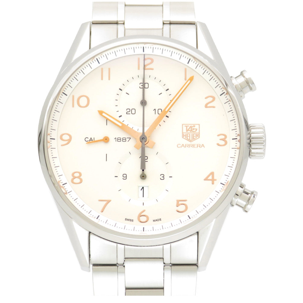 美品 タグホイヤー カレラ 1887 クロノグラフ CAR2012.BA0796 自動巻き 腕時計 SS シルバー 0111【中古】TAG HEUER メンズ