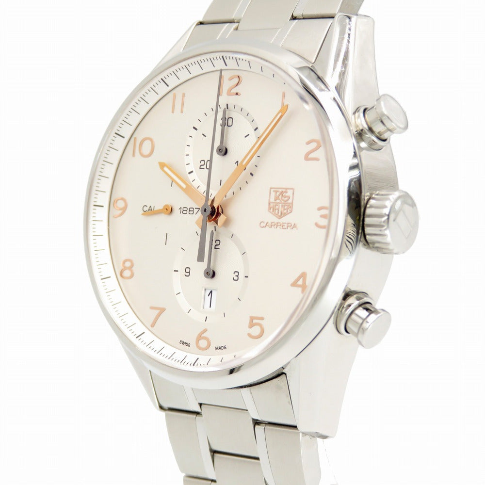 美品 タグホイヤー カレラ 1887 クロノグラフ CAR2012.BA0796 自動巻き 腕時計 SS シルバー 0111【中古】TAG HEUER メンズ