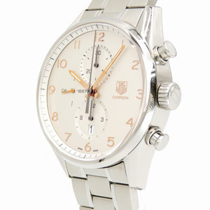 美品 タグホイヤー カレラ 1887 クロノグラフ CAR2012.BA0796 自動巻き 腕時計 SS シルバー 0111【中古】TAG HEUER メンズ