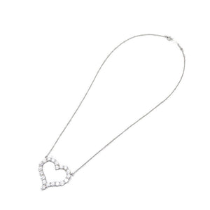 美品 ティファニー センチメンタルハート ラージ ダイヤ Pt950 ネックレス プラチナ/ダイヤモンド 0119【中古】TIFFANY&Co. レディース
