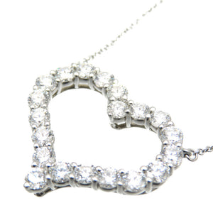 美品 ティファニー センチメンタルハート ラージ ダイヤ Pt950 ネックレス プラチナ/ダイヤモンド 0119【中古】TIFFANY&Co. レディース