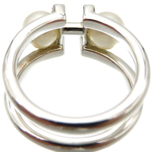 美品 ティファニー ハードウェア ダブルパール リング 指輪 シルバー925/真珠 8号 シルバー アクセサリー 0120【中古】TIFFANY&Co. レディース