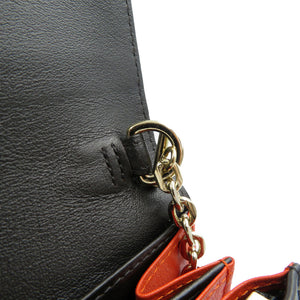 美品 ポールスミス KPW060 レザー ゴールド金具 ショルダーバッグ チェーンウォレット グレー ブラック レッド 0131【中古】Paul Smith