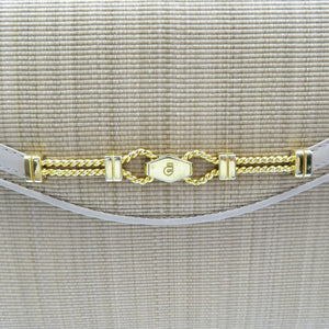 コンテス ホースヘアー ゴールド金具 ベージュ ショルダーバッグ 0132【中古】COMTESSE