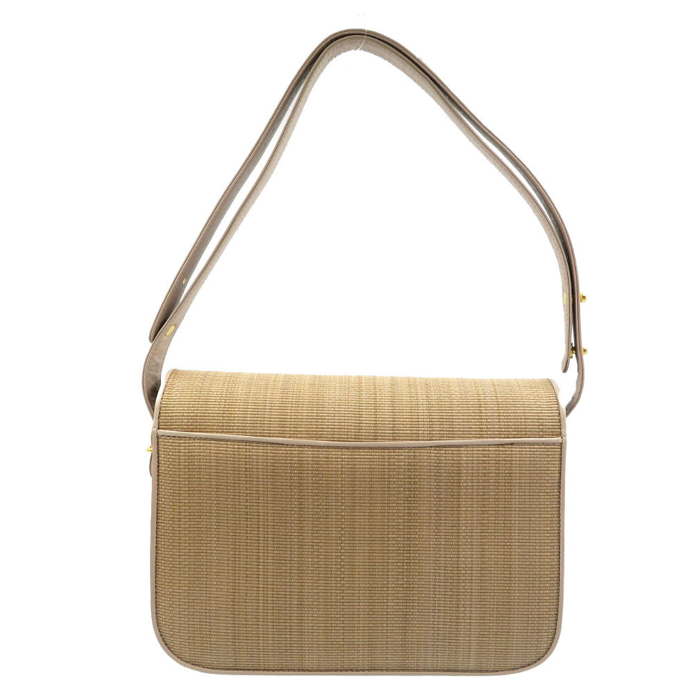 コンテス ホースヘアー ゴールド金具 ベージュ ショルダーバッグ 0132【中古】COMTESSE