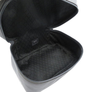 新品同様 グッチ バンブー キャンバス シルバー金具 ブラック 黒 バニティバッグ 化粧ポーチ 0136【中古】GUCCI