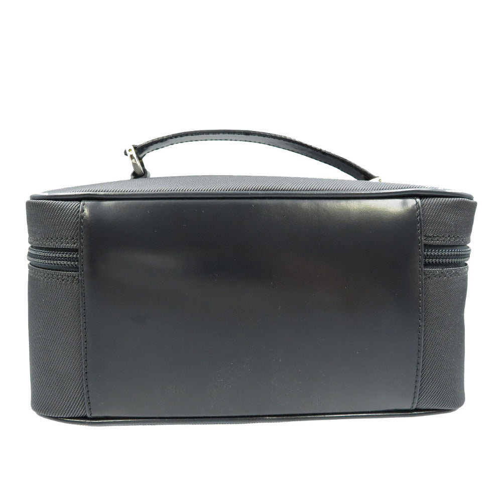 新品同様 グッチ バンブー キャンバス シルバー金具 ブラック 黒 バニティバッグ 化粧ポーチ 0136【中古】GUCCI