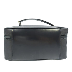 新品同様 グッチ バンブー キャンバス シルバー金具 ブラック 黒 バニティバッグ 化粧ポーチ 0136【中古】GUCCI