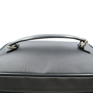 新品同様 グッチ バンブー キャンバス シルバー金具 ブラック 黒 バニティバッグ 化粧ポーチ 0136【中古】GUCCI