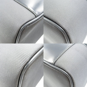 新品同様 グッチ バンブー キャンバス シルバー金具 ブラック 黒 バニティバッグ 化粧ポーチ 0136【中古】GUCCI