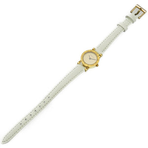 美品 ティファニー アトラス K18YG 金無垢 D286.753 クオーツ 腕時計 型押しレザー ゴールド 0138【中古】TIFFANY&Co. レディース