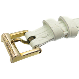 美品 ティファニー アトラス K18YG 金無垢 D286.753 クオーツ 腕時計 型押しレザー ゴールド 0138【中古】TIFFANY&Co. レディース