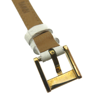 美品 ティファニー アトラス K18YG 金無垢 D286.753 クオーツ 腕時計 型押しレザー ゴールド 0138【中古】TIFFANY&Co. レディース