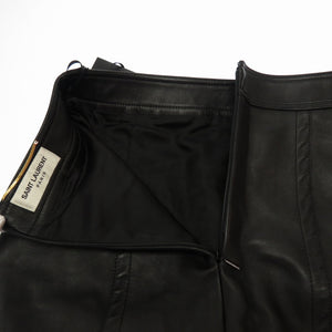 新品同様 サンローランパリ レザー スカート ブラック サイズ36 黒 0141【中古】SAINT LAURENT PARIS レディース