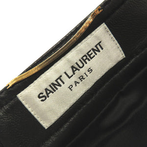 新品同様 サンローランパリ レザー スカート ブラック サイズ36 黒 0141【中古】SAINT LAURENT PARIS レディース