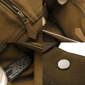 美品 エルメス サックアーネ PM ツンドラ ハンドバッグ レザー/キャンバス 0034【中古】HERMES