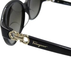 未使用 サルヴァトーレ フェラガモ SF804SA ガンチーニ プラスチック ゴールド金具 ブラック 黒 サングラス  0038【中古】Salvatore Ferragamo