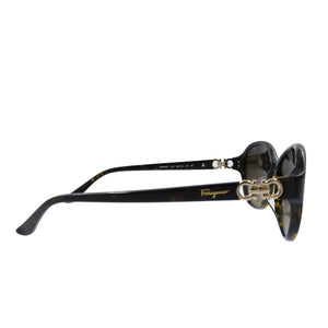 未使用 サルヴァトーレ フェラガモ SF804SA プラスチック ゴールド金具 ブラウン 茶 サングラス レディース 0040【中古】Salvatore Ferragamo