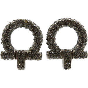 サルヴァトーレ フェラガモ メタル クリスタル イヤリング アクセサリー 0045【中古】Salvatore Ferragamo