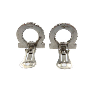 サルヴァトーレ フェラガモ メタル クリスタル イヤリング アクセサリー 0045【中古】Salvatore Ferragamo