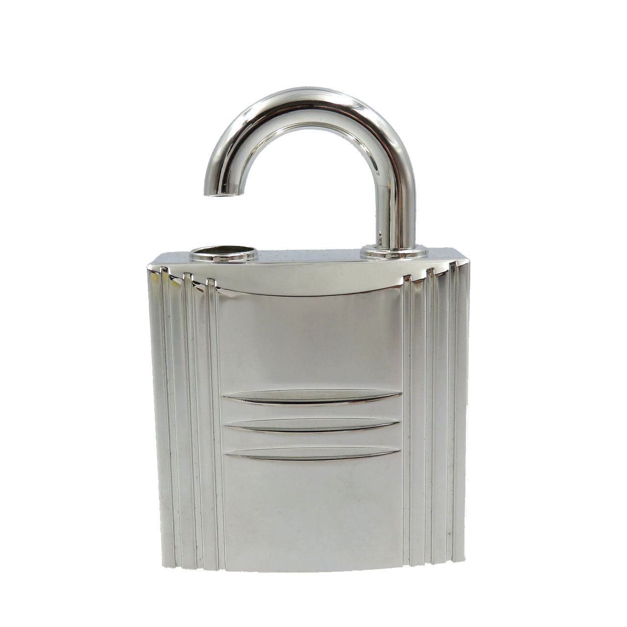 新品同様 エルメス ジュエルロック カデナ ピュアパフューム メタル シルバー 香水ケース 0048【中古】HERMES