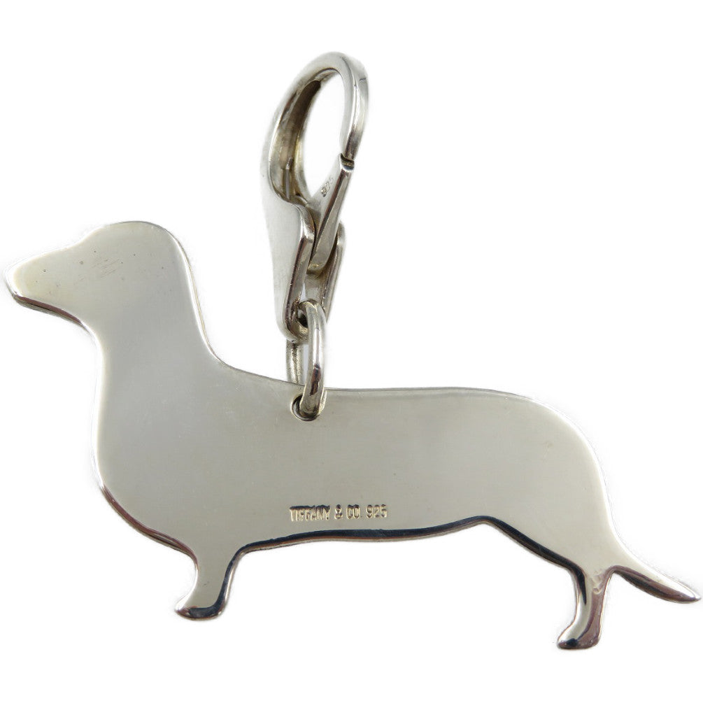 美品 ティファニー ダックスフント チャーム シルバー925 キーホルダー 0051【中古】TIFFANY&Co.