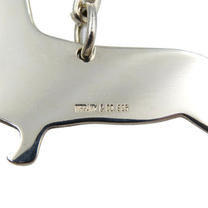美品 ティファニー ダックスフント チャーム シルバー925 キーホルダー 0051【中古】TIFFANY&Co.