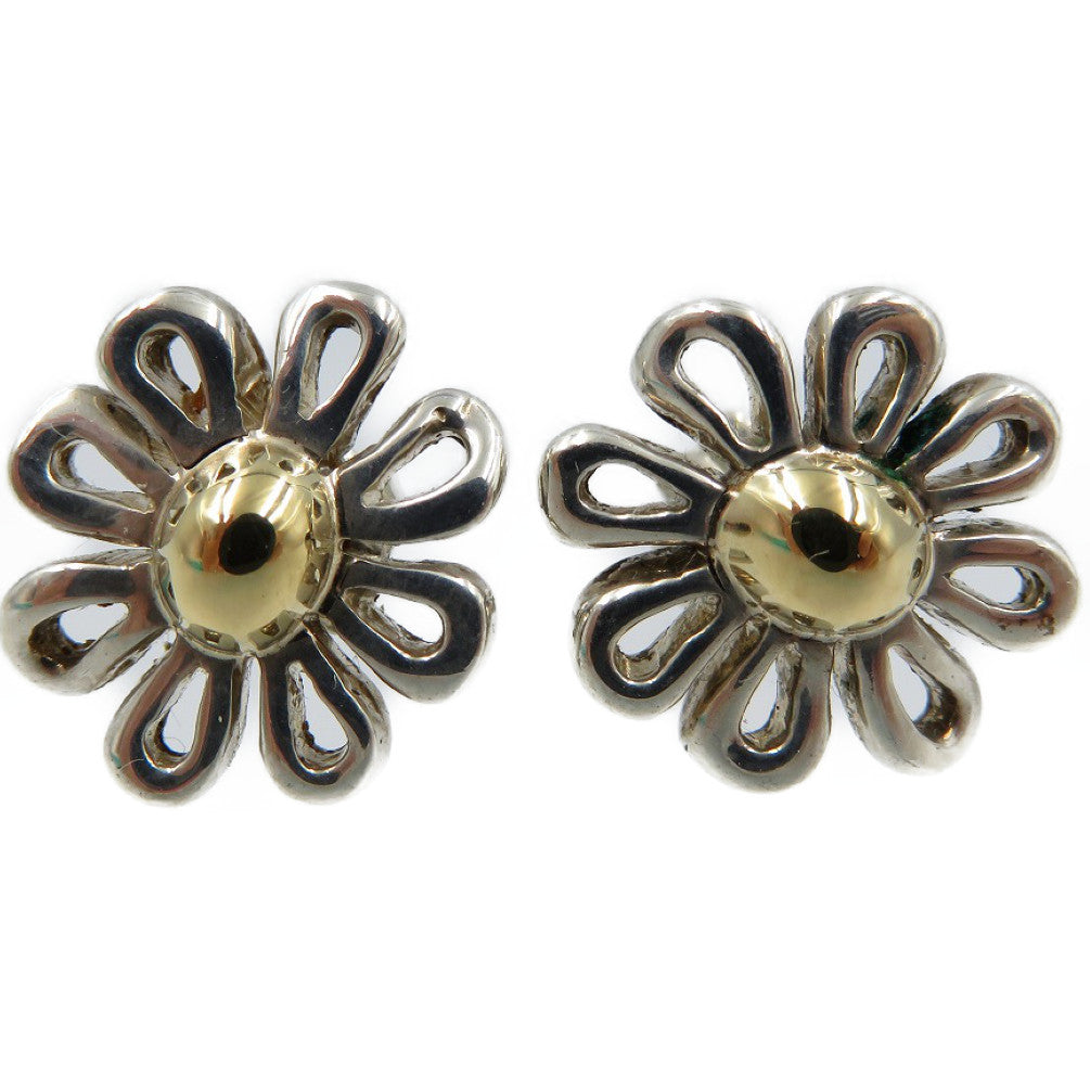 ティファニー デイジー ピアス シルバー925 K18イエローゴールド シルバー ゴールド 0059【中古】TIFFANY&Co.