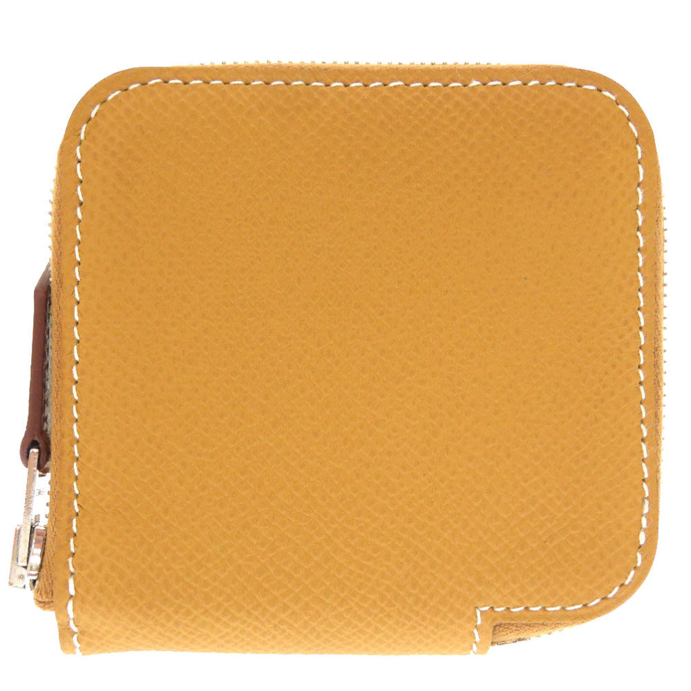 新品同様 エルメス アザップ シルクイン コンパクト ヴォーエプソン シルク セサミ Y刻印(2020年製) コインケース 小銭入れ 財布 茶 0067 【中古】 HERMES