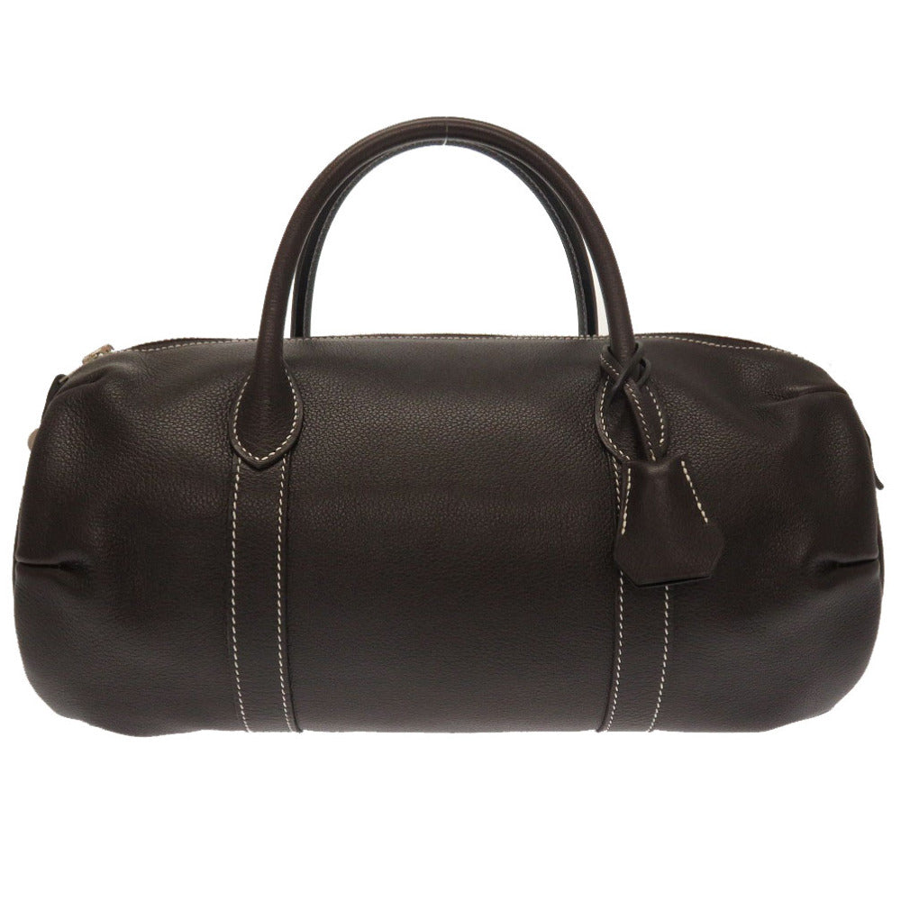 美品 エルメス ポロション 1925 30 エバーカーフ ダークブラウン シルバー金具 □N刻印 ハンドバッグ バッグ 0092 【中古】 HERMES