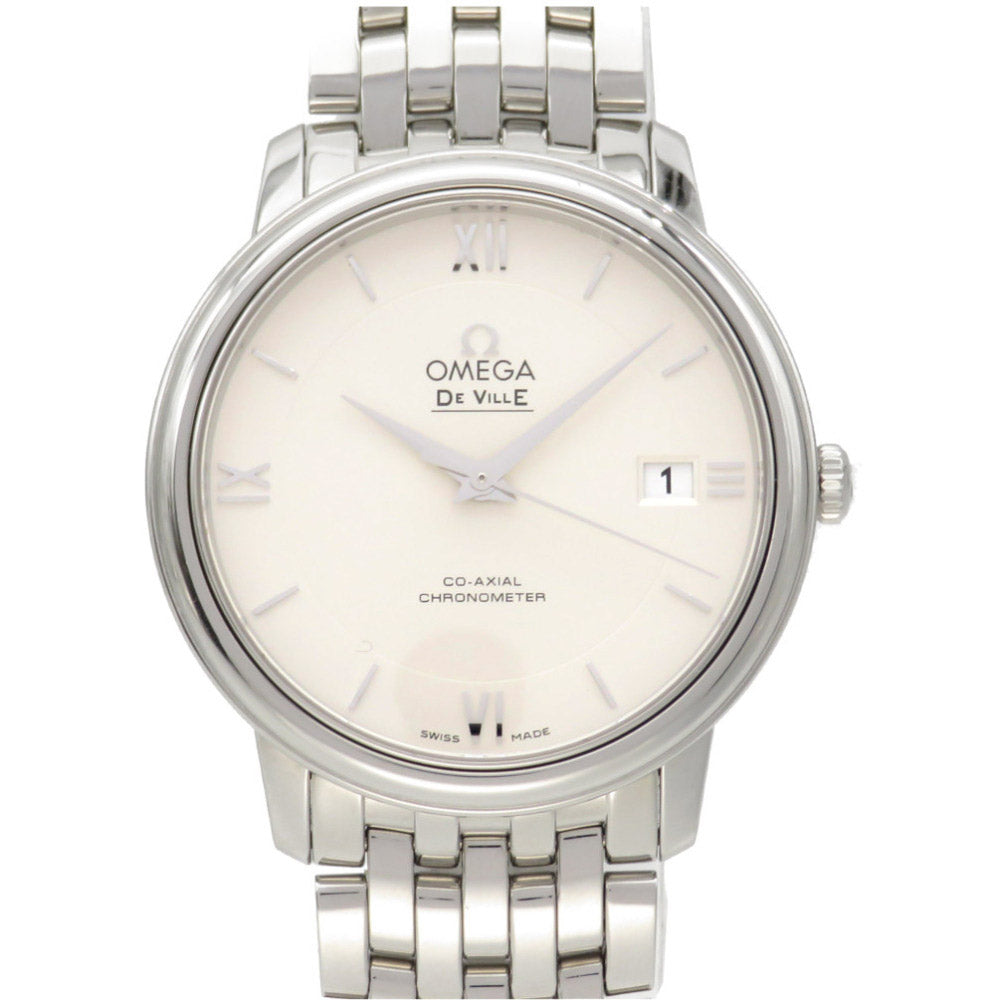 新品同様 オメガ デビル プレステージ コーアクシャル クロノメーター 424.10.37.20.02.001 自動巻き 腕時計 シルバー 0006【中古】OMEGA メンズ