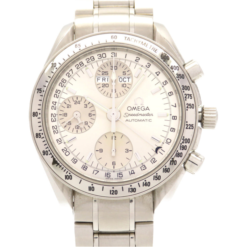 美品 オメガ スピードマスター トリプルカレンダー 3523.30 自動巻き 腕時計 SS シルバー 0112【中古】OMEGA メンズ  トリカレ クロノグラフ デイデイト オートマチック