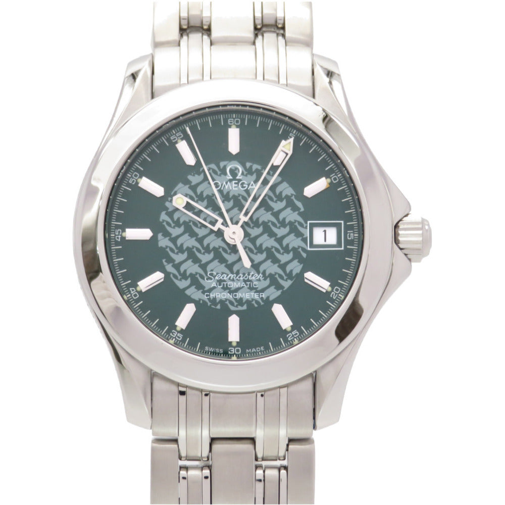 美品 オメガ シーマスタ120M JACQUES MAYOL 1998 ジャック マイヨール 2506.70 自動巻き 腕時計 SS グリーン 緑 緑文字盤 0059【中古】OMEGA メンズ