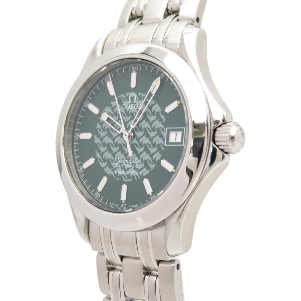 美品 オメガ シーマスタ120M JACQUES MAYOL 1998 ジャック マイヨール 2506.70 自動巻き 腕時計 SS グリーン 緑 緑文字盤 0059【中古】OMEGA メンズ