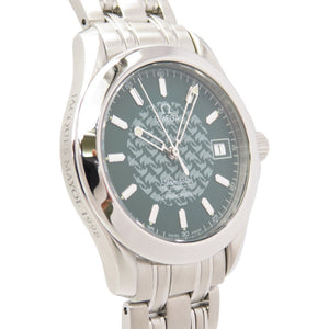 美品 オメガ シーマスタ120M JACQUES MAYOL 1998 ジャック マイヨール 2506.70 自動巻き 腕時計 SS グリーン 緑 緑文字盤 0059【中古】OMEGA メンズ