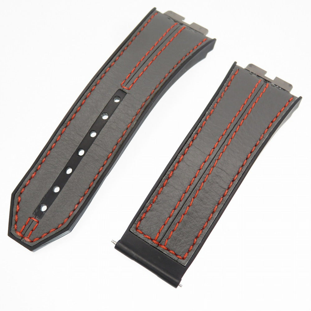 美品 ウブロ ビックバン ウニコ用 レザー/ラバー ベルト 腕時計 グレー/ブラック 0062【中古】HUBLOT メンズ