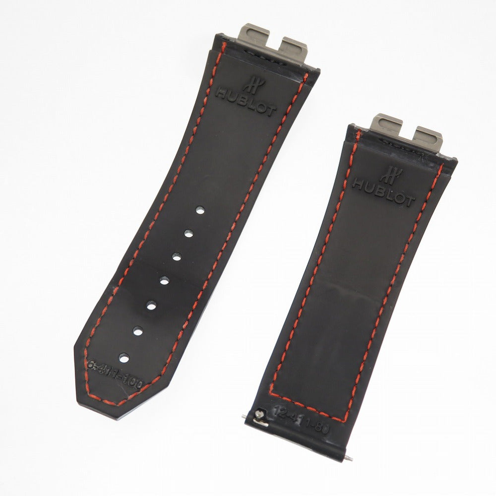 美品 ウブロ ビックバン ウニコ用 レザー/ラバー ベルト 腕時計 グレー/ブラック 0062【中古】HUBLOT メンズ