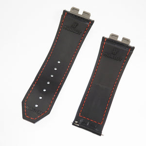 美品 ウブロ ビックバン ウニコ用 レザー/ラバー ベルト 腕時計 グレー/ブラック 0062【中古】HUBLOT メンズ