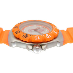 美品 タグホイヤー フォーミュラ1 プロフェッショナル WA1413 クオーツ 腕時計 ラバー グレー/オレンジ 0075【中古】TAG HEUER レディース