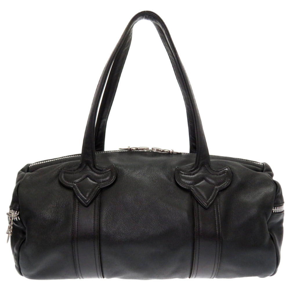 クロムハーツ タイニー ダッフル ダガージップ ボストンバッグ レザー/シルバー925 ブラック 黒 0083【中古】CHROME HEARTS