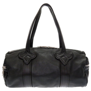 クロムハーツ タイニー ダッフル ダガージップ ボストンバッグ レザー/シルバー925 ブラック 黒 0083【中古】CHROME HEARTS