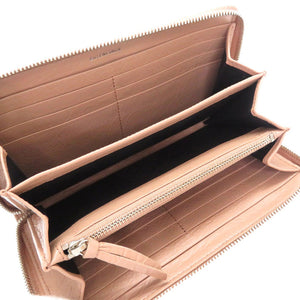 未使用 バレンシアガ コンチネンタルジップ レザー ピンク ラウンドファスナー長財布 財布 0093 253036【中古】BALENCIAGA