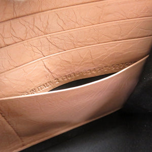 未使用 バレンシアガ コンチネンタルジップ レザー ピンク ラウンドファスナー長財布 財布 0093 253036【中古】BALENCIAGA