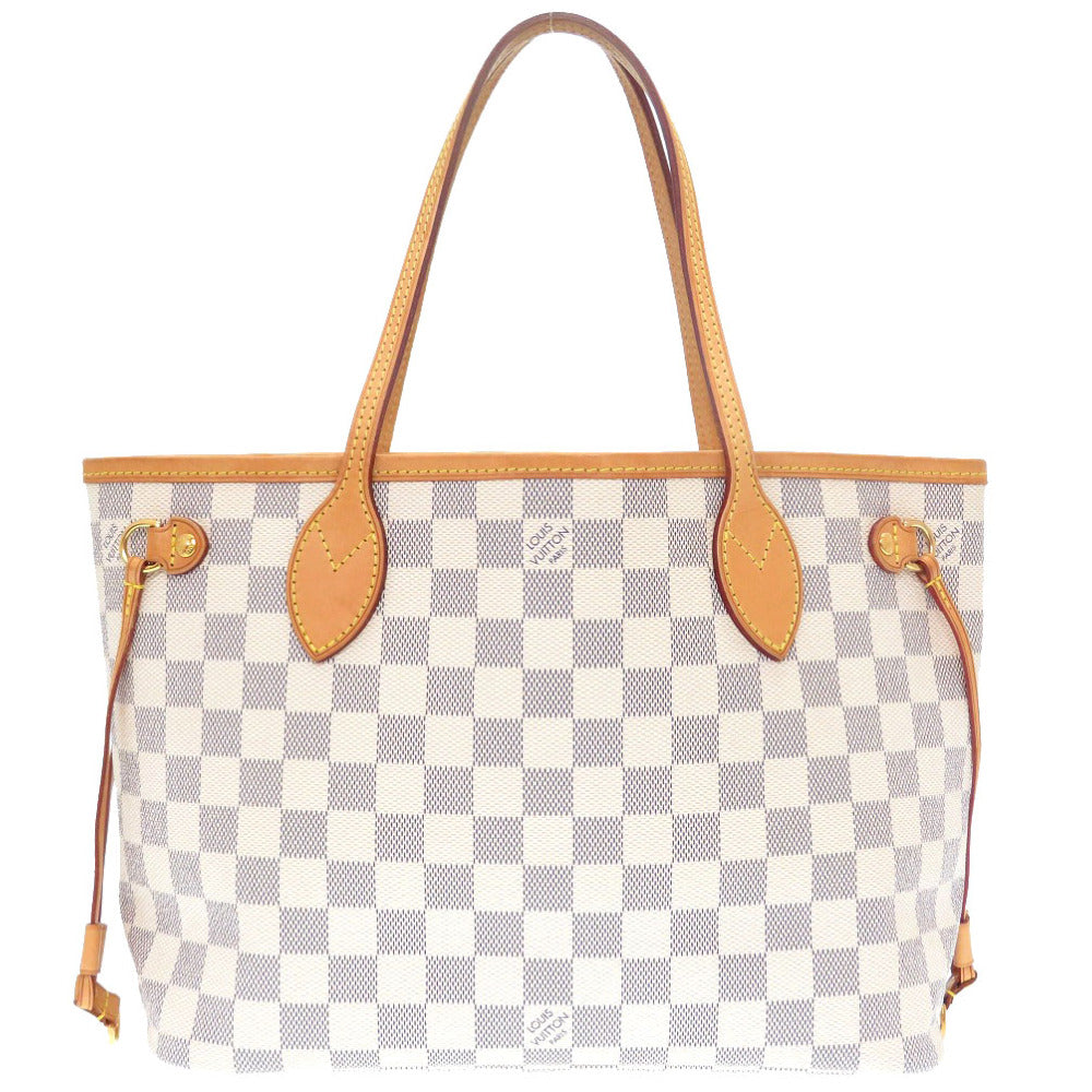 美品 ルイ ヴィトン ダミエ アズール ネヴァーフルPM N51110 トートバッグ バッグ LV 0100 【中古】 LOUIS VUITTON