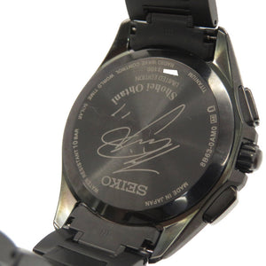美品 セイコー ブライツ 大谷翔平モデル 限定1100本 SAGA257 / 8B63-0AM0 ソーラー電波 腕時計 チタン ブラック 黒 0119【中古】SEIKO メンズ