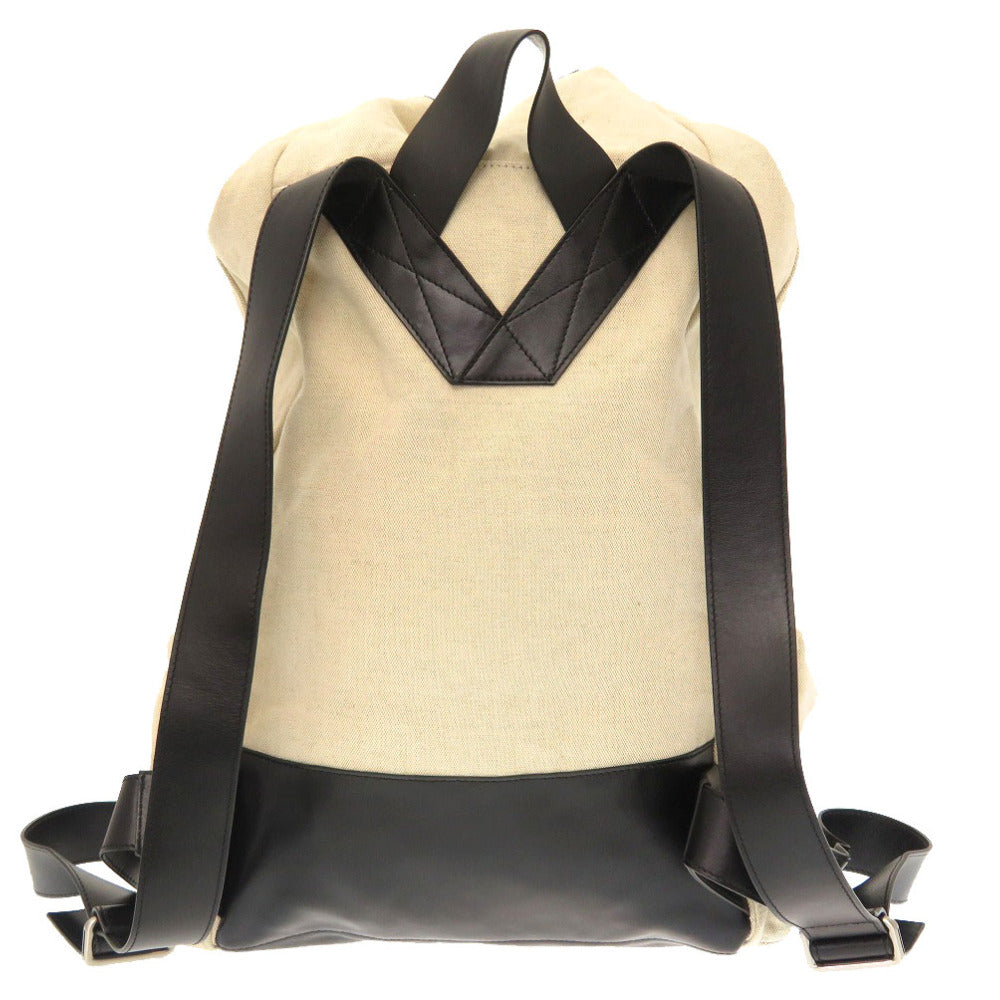 美品 ジル サンダー キャンバス ベージュ ブラック リュックサック バックパック デイパック バッグ 0091 【中古】 JIL SANDER メンズ