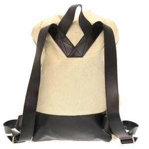 美品 ジル サンダー キャンバス ベージュ ブラック リュックサック バックパック デイパック バッグ 0091 【中古】 JIL SANDER メンズ