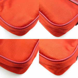 未使用 サルヴァトーレフェラガモ AU-21 C172 ヴァラリボン ナイロン レザー ゴールド金具 レッド 赤 ショルダーバッグ 0154【中古】Salvatore Ferragamo