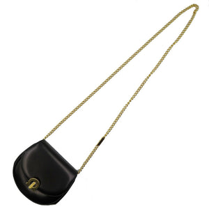 新品同様 サルヴァトーレフェラガモ AQ 215613 ガンチーニ チェーン レザー ゴールド金具 ブラック 黒 0158【中古】Salvatore Ferragamo