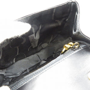 新品同様 サルヴァトーレフェラガモ AQ 215613 ガンチーニ チェーン レザー ゴールド金具 ブラック 黒 0158【中古】Salvatore Ferragamo